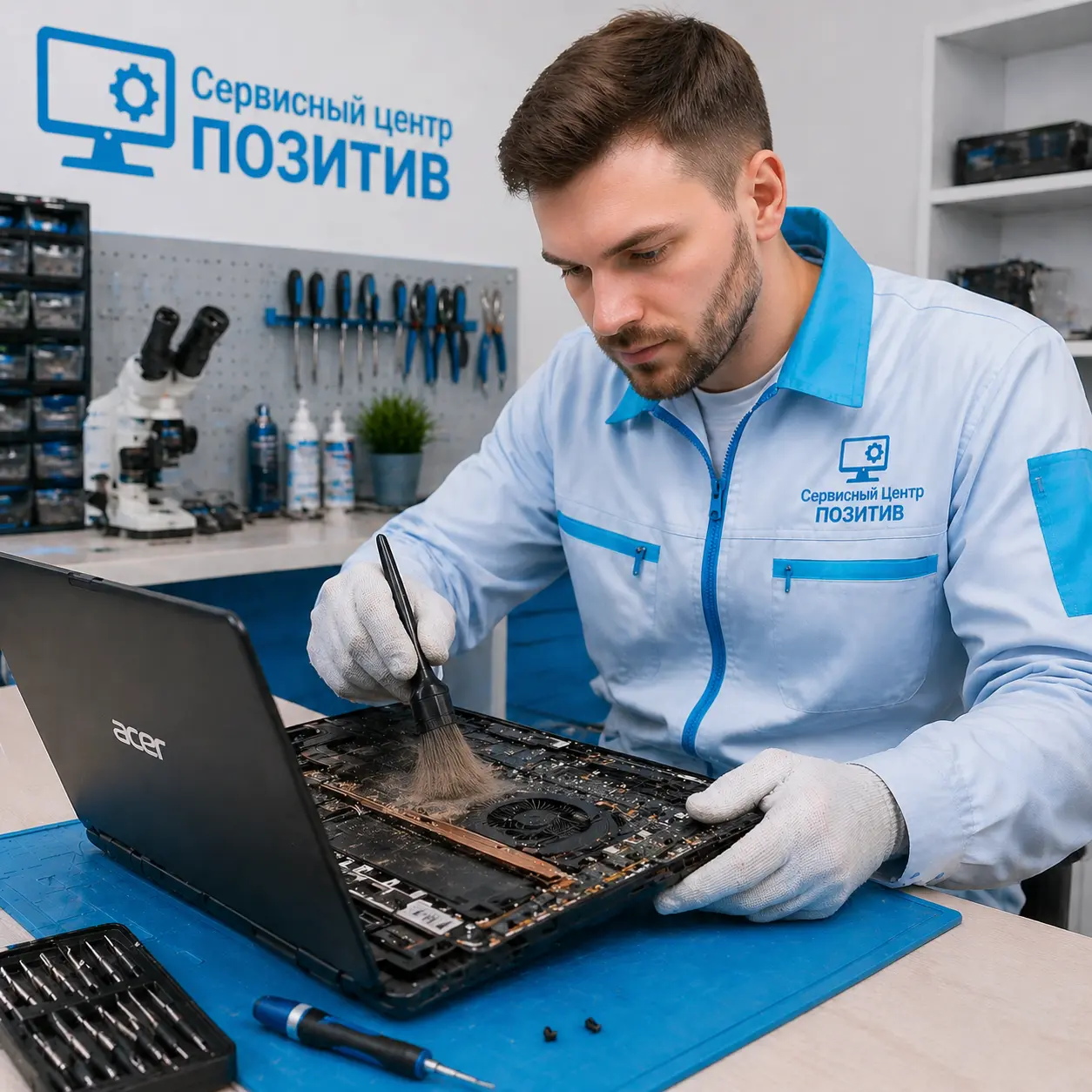 Чистка ноутбука Acer от пыли в Северске | Замена термопасты