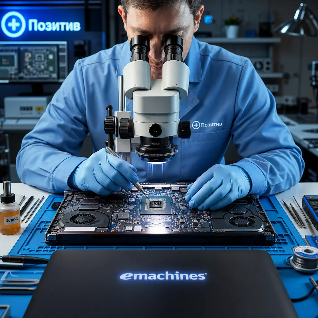 Замена видеокарты ноутбука Emachines в Северске