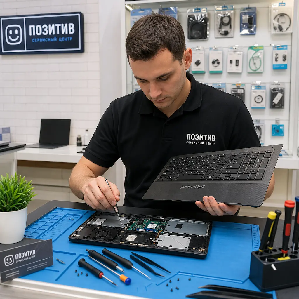 заменить клавиатуру на ноутбуке Packard Bell в Северске