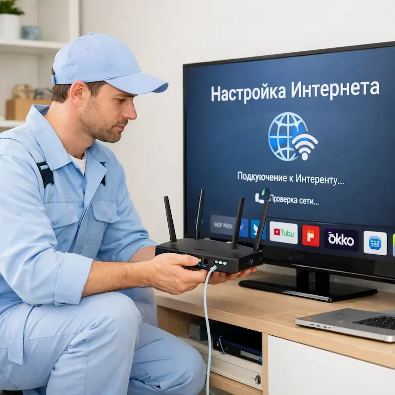 Настройка интернета на телевизоре в Северске