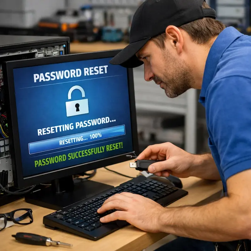 Сброс пароля от компьютера в Северске