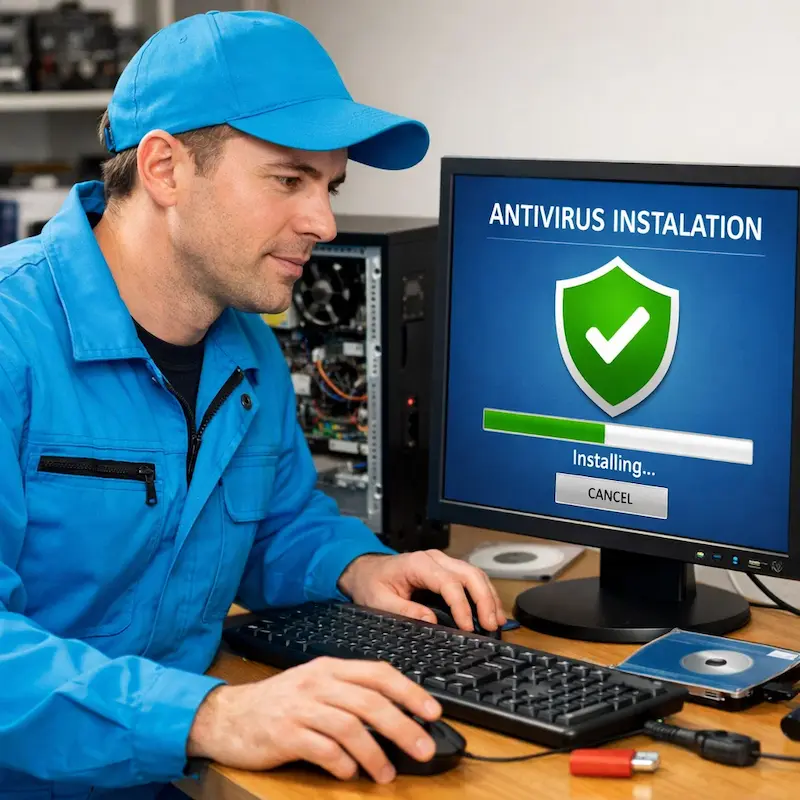 Установка антивируса на ноутбук в Северске