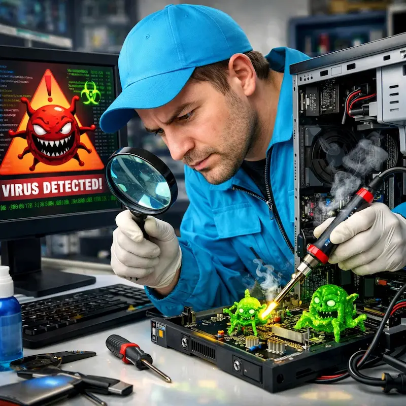 Вылечить компьютерный вирус в Северске